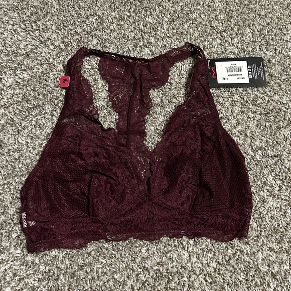 Maidenform Other - New With Tags Maiden Form Lace Bralette Size M- Lightly Lined- Plush Burgundy